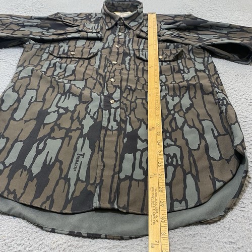 Vintage Cabela's Hemd Herren M Mehrfarbig Trebark Langarm Knopfleiste Made In USA - Bild 13 von 15