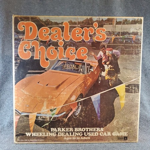 VINTAGE 1972 DEALER'S CHOICE PARKER BROTHERS WHEELING DEALING USED CAR GAME