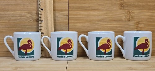 FLORIDA LOTTERY Mini Tassen / Espressotassen (4er Set) Seltener Fund! Neu - Bild 10 von 10