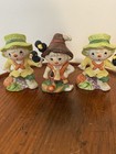 Vtg Set Of 3 Scarecrows 