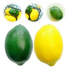 8pcs künstliche Zitronen gefälschte Zitronen lebensee Fruchtdekoration Schaum