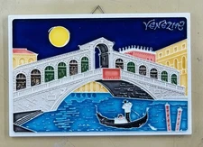 Vietri Ceramics 6x4’’ Venice Tile Made/painted by hand in Italy