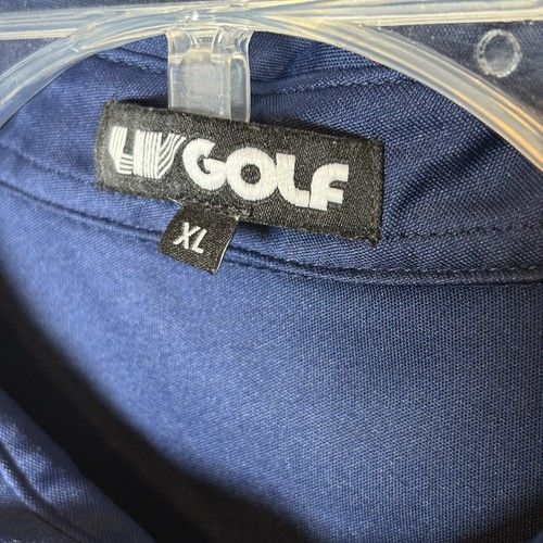 LIV Golf x 4Aces Performance Polo Shirt Mens Size XL Blue Stretch - Picture 6 of 10