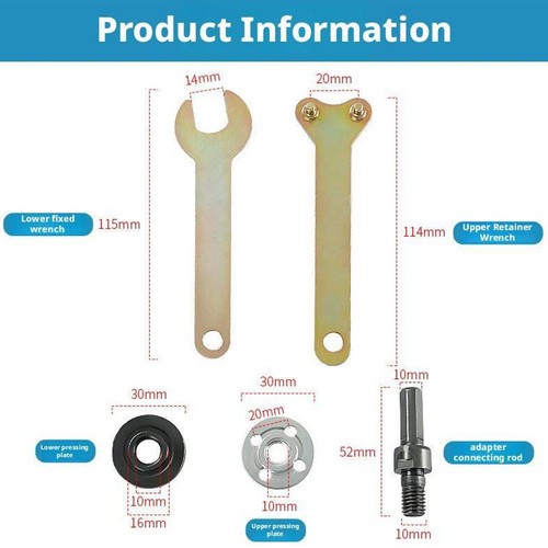 Conversion Angle Grinding Adapter Connecting Rod Kit for Electric Drill 5 Pcs\🔥 - Picture 11 of 12