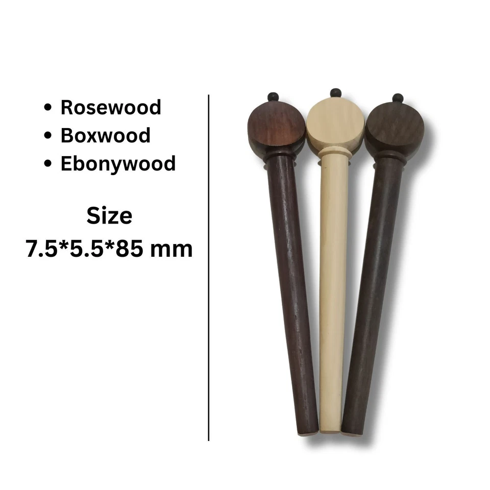 AAA Quality Lute Pegs (Set of 13) | Hand Finished, Ebony, Box And Rose Wood  |05 - Image 4 of 4