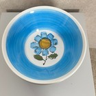 Rossini Ironstone Serving Bowl Vintage Cornflower Blue Flower Japan 1970's
