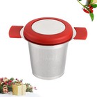 Edelstahl-Teefilter mit Deckel Praktischer Teekannenfilter Teeleaker für das