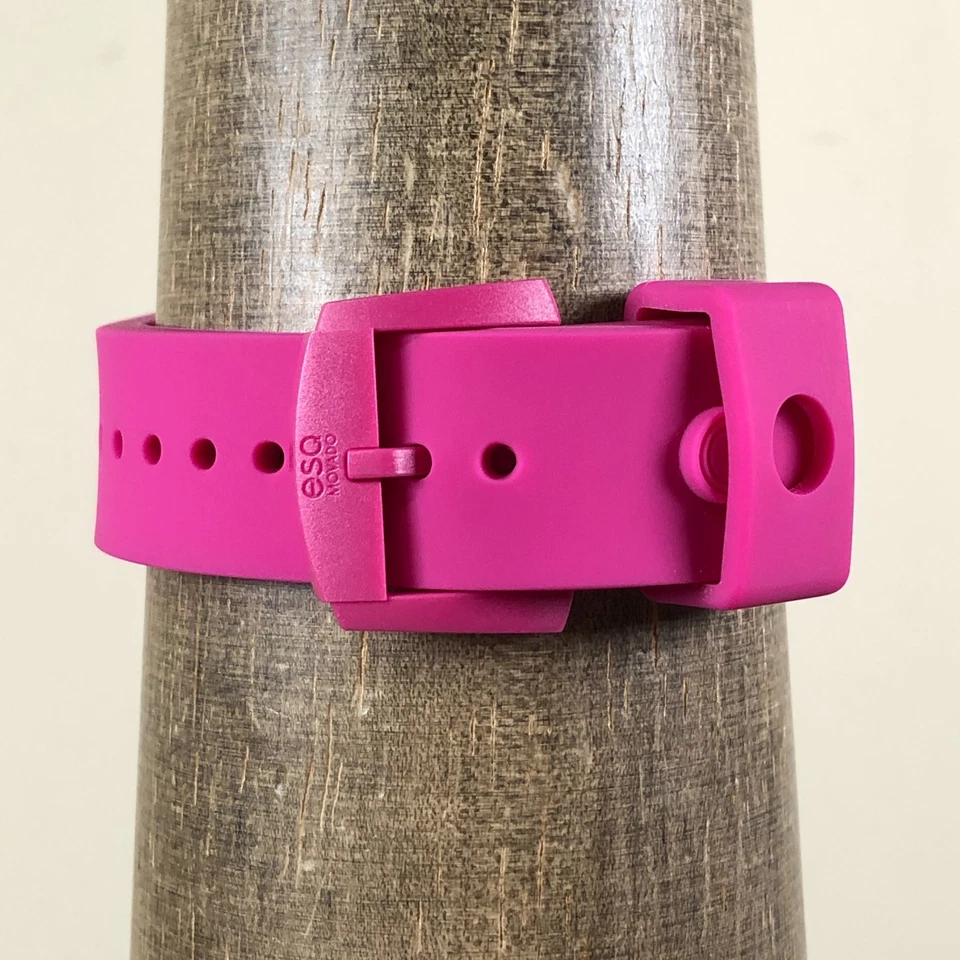 ESQ Movado ES.50.3.92.5696 粉色硅胶石英手表零件或仅维修 — 第 4/4 张图片