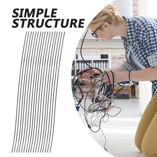 1000 Pcs Plastic Coated Iron Wire Data Cable Organizer Tie Wraps - Imagen 12 de 12