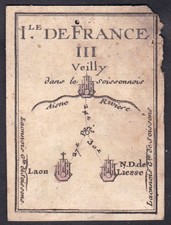 1780 &#206;le-de-france France Playing Card Carte A Jouer Cards Cartes Game Map