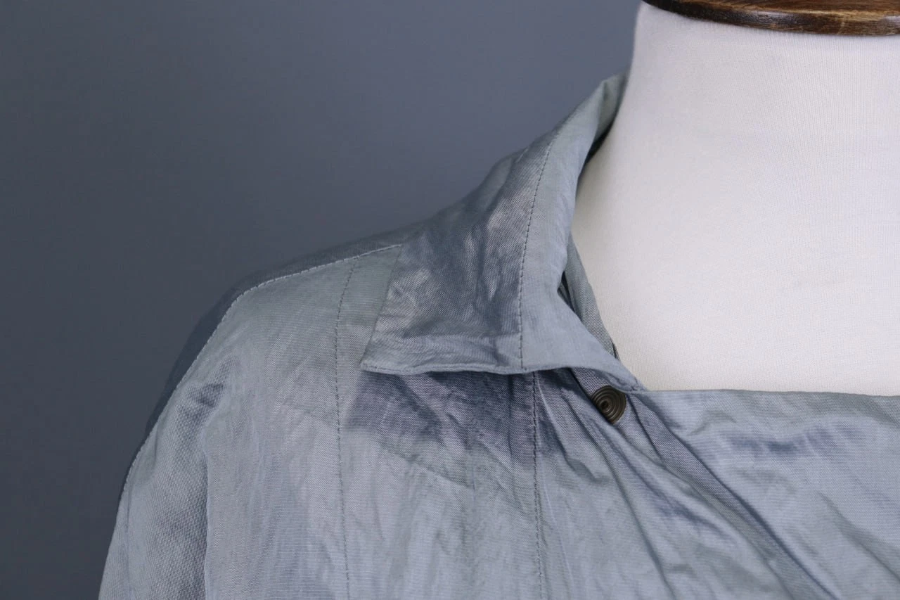 ANNETTE GORTZ Gray Collared Long Sleeve Full Zip Windbreaker Rain Coat Size 42 image 9