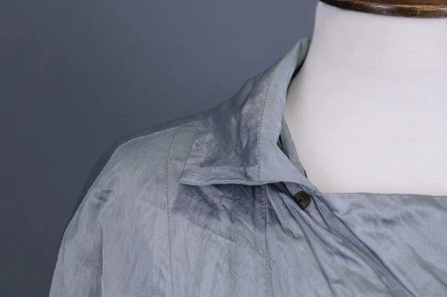 ANNETTE GORTZ Gray Collared Long Sleeve Full Zip Windbreaker Rain Coat Size 42 image 9