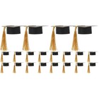  2 Pieces Small Grad Cap Topper for Glass Wine Toppers Graduation