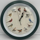 Audubon Singing Bird Clock 12 North American Song Birds Quartz 13" 1997 Vintage