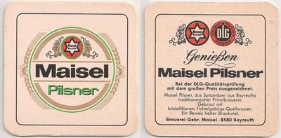 Maisel Pilsner, Bayreuth - old beer mat ''Grand Prix DLG 1975''