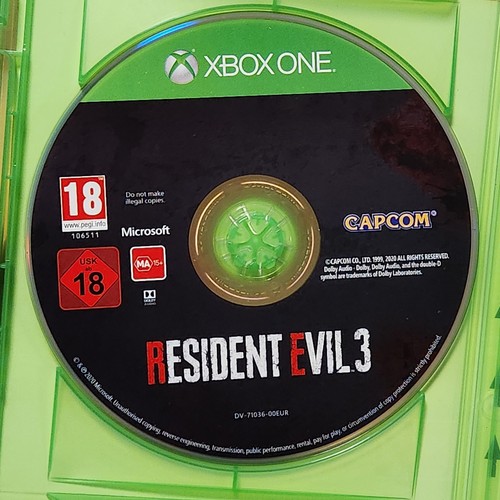 Resident Evil 3 Xbox One PAL Very Good Condition Tested And Working Mint Disc - Picture 3 of 4