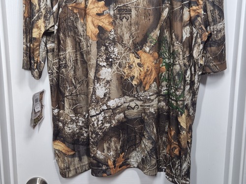 Realtree Edge Camicia Uomo L Mimetica Caccia T-shirt Poliestere Outdoor Antler Logo SS - Foto 10 di 10