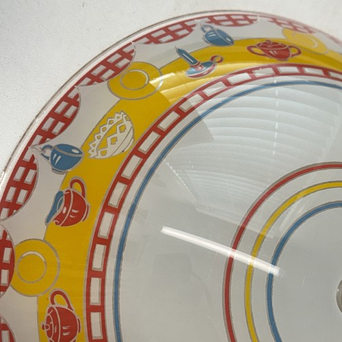 Vintage Ceiling Light Cover Round Shade Frosted Glass Retro Kitchen Colorful 11" - Picture 3 of 9