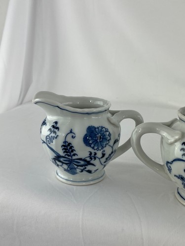 Blue Danube China Sugar Bowl with Lid and Creamer w/ Ribbon / Banner Logo - Picture 7 of 12