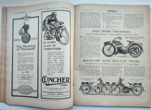 Motor Cycle Magazine 1923 Gridlay 998 Barr & Stroud Royal Enfield Ladie’s Model - Picture 8 of 11