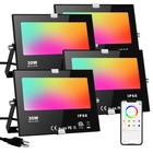 LED Flood Lights RGB Color Changing 300W Equivalent Outdoor, 30W Bluetooth Sm...