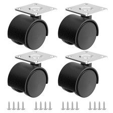 4 Pack 1.5 Inch Universal Caste Wheels Replacement Swivel Rollers for Furniture