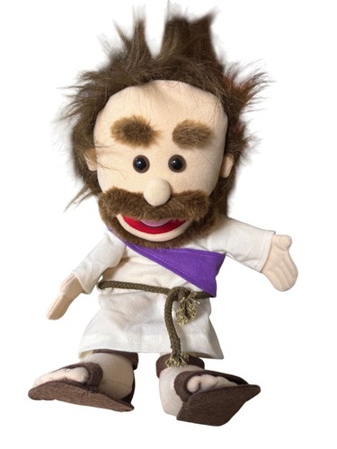 Sandalias Silly Puppets Jesús Faja Púrpura Religioso Imaginario Juego Escuela Dominical - Imagen 2 de 10