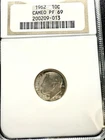 1962 Proof Roosevelt Dime NGC PF69 CAM – Mirror Finish