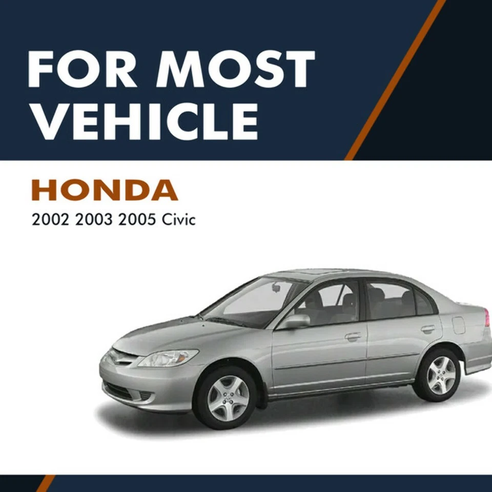 6 Rear Drilled Brake Rotors 200-Ceramic Brake Pad For 2002 2003 2005 Honda Civic - Image 2 of 4