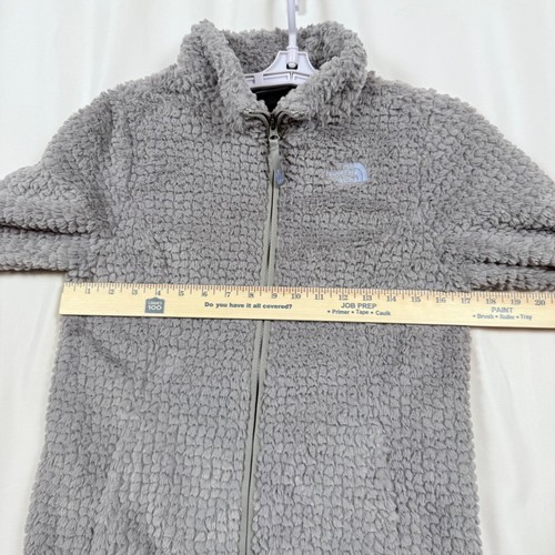 The North Face Girls' Gray Fuzzy Fleece Full Zip Jacket Size L (14/16) - Picture 8 of 11