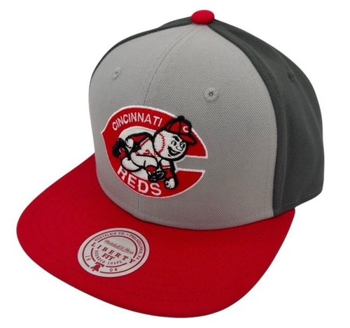 Cincinnati Reds Mitchell & Ness Triple Tone Liberty Fit Snapback Hat Cap - Picture 3 of 8