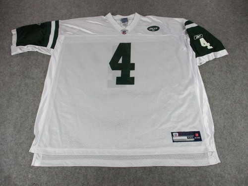 New York Jets Jersey Mens 4XL White Green NFL Football Brett Favre Reebok 2000s - Picture 7 of 18