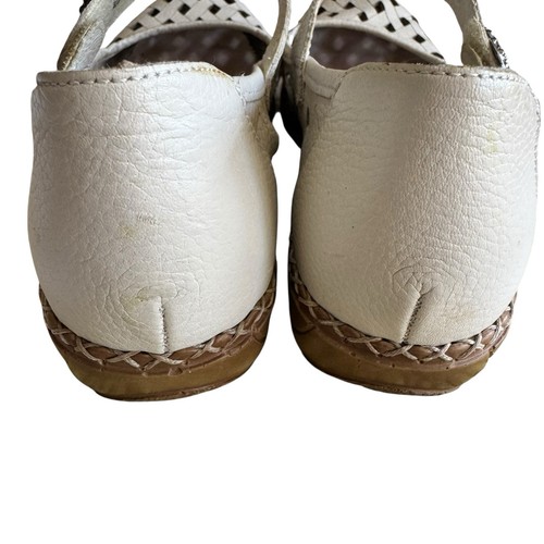 Rieker ANTISTRESS Doris Ivory Mary Janes Size 38 - 8 Leather Walking Shoes - Picture 6 of 15