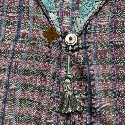 Karen Wilkinson Collection Santa Fe Guatemaltekische Ikat Textiljacke Art To Wear - Bild 5 von 12