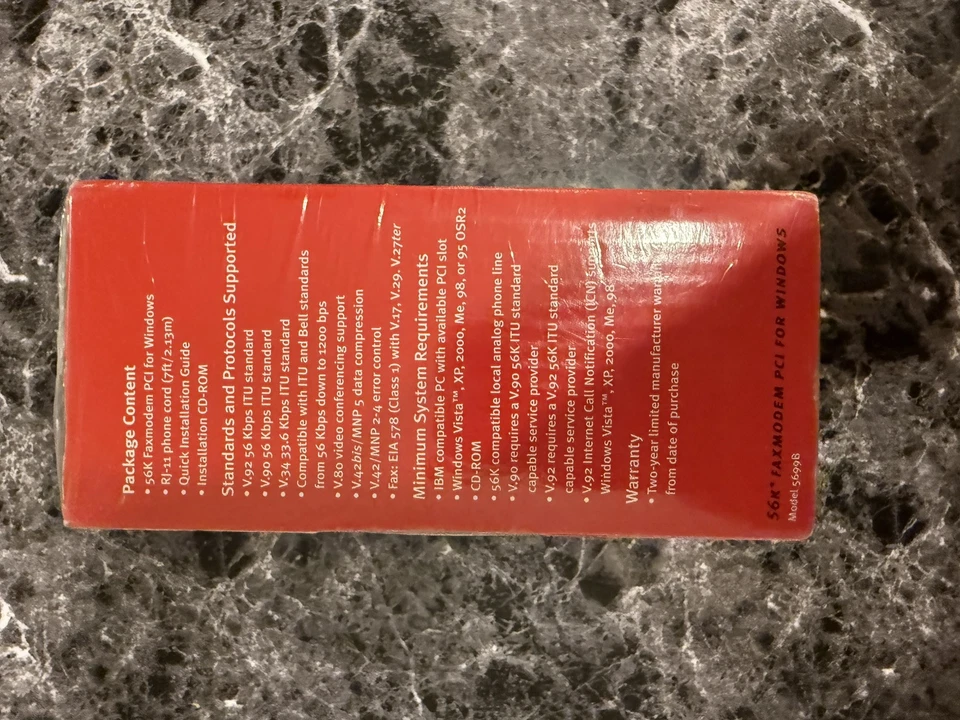 Factory Sealed US Robotics 56K Faxmodem V.92 PCI for Windows 5699B DSL/Phone - Image 4 of 4