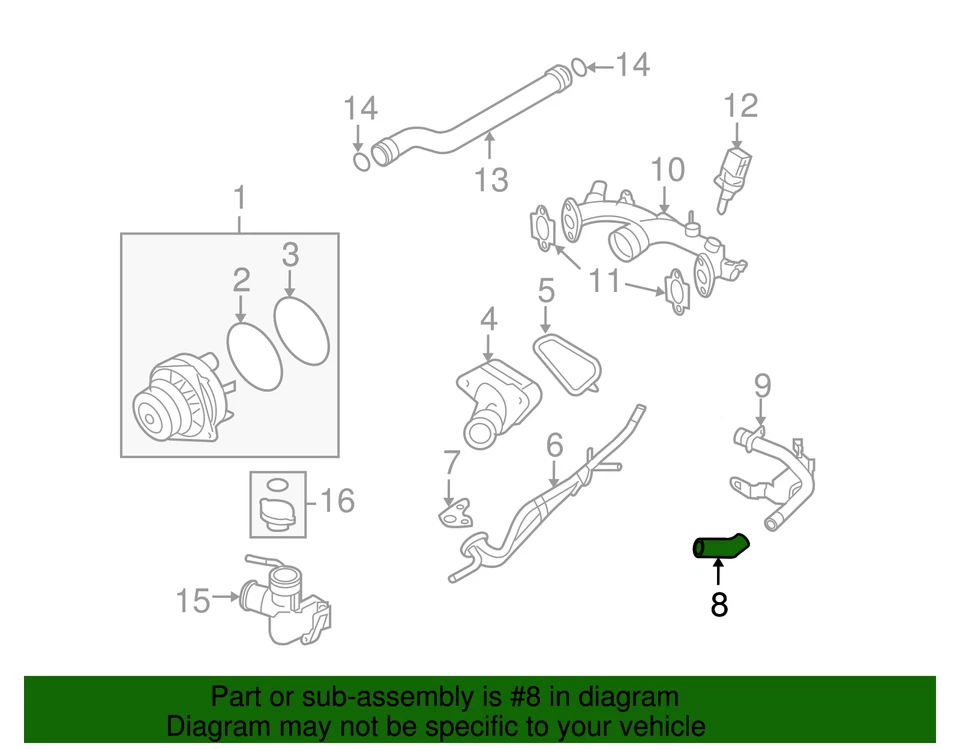 Mangueira superior genuína Nissan 21501-1NA0A - Imagem 3 de 4