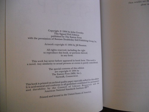 LOVE & SLEEP, John Crowley, SIGNED 1st edition, Easton Press, AEgypt #2 - Picture 4 of 4