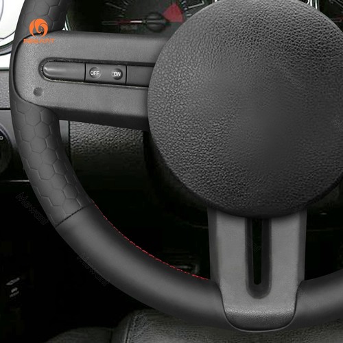 MEWANT Envoltura de volante de cuero PU negro en relieve para Ford Mustang 2005-2012 - Imagen 6 de 10