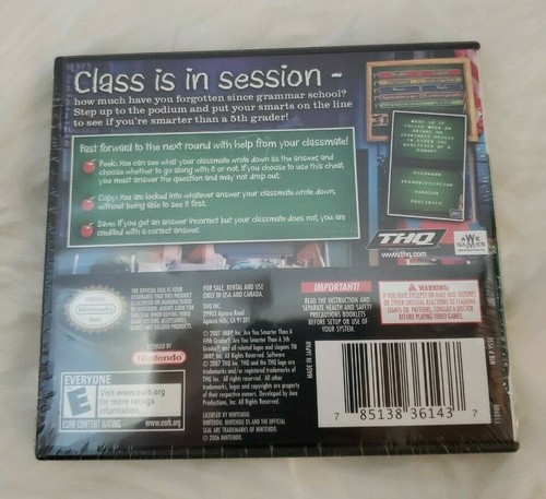 Nintendo DS Are You Smarter than A 5th Grader NEW  - Picture 2 of 2