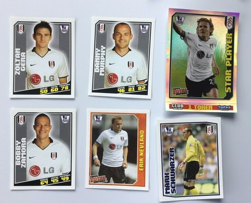 Fulham Topps Total Football 2009 Premier League Complete Team Set 24 Stickers - Picture 5 of 8