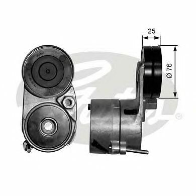 V-RIBBED BELT TENSIONER PULLEY GATES OE QUALITY REPLACEMENT T38193 - Picture 1 of 4