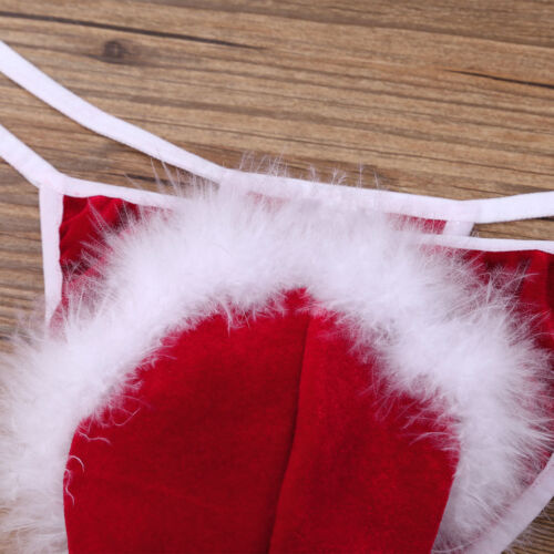 Costume cosplay Babbo Natale in velluto natalizio sexy da uomo USA slip bikini vita bassa - Foto 36 di 85