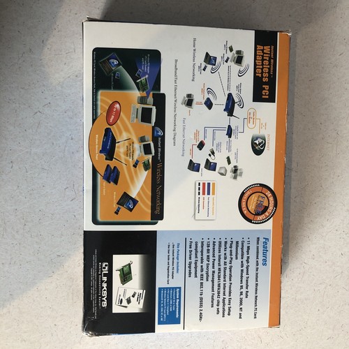 Linksys Witeless PCI Adapter WDT11 eith Linksys Network Card - Afbeelding 7 van 8