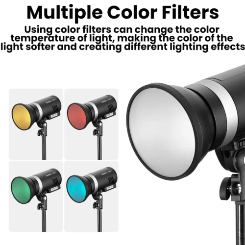 Kit supporto nido d'ape filtro colore riflettore flash US Godox AD-R14 per AD300Pro - Foto 8 di 10