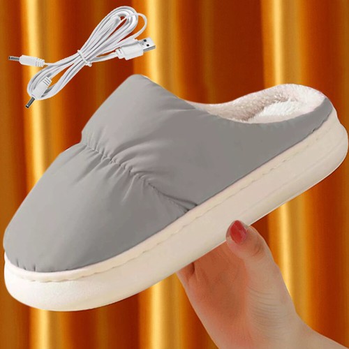 USB Beheizbare Wärmeschuhe aufheizbare Thermo Hausschuhe Fußwärmer - Picture 5 of 22