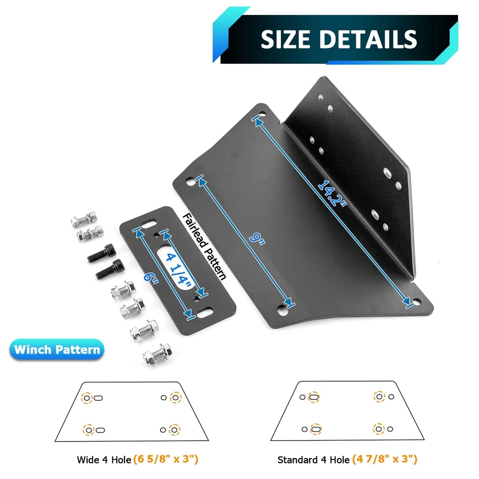 Soporte de montaje de cabrestante de acero para Polaris Ranger XP 1000 900 570 2013-2025 doble Foto 3 de 4