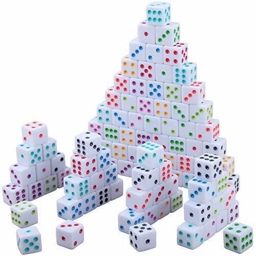 AUSTOR 100 Pieces 6 Sided Game Dice Set 10 Pearl Colors Assorted Colors - Picture 81 of 91