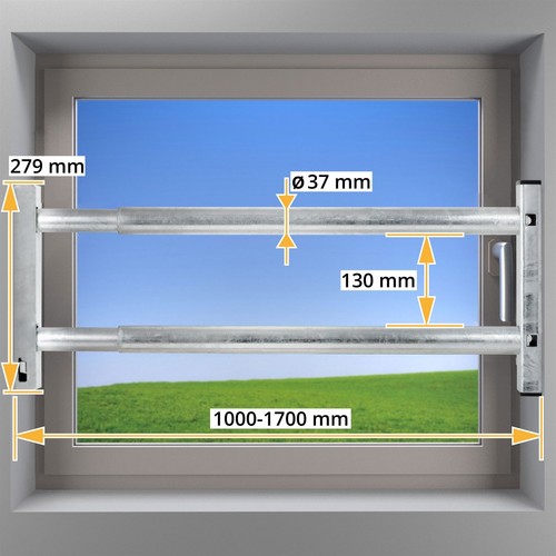 Fenstersicherung Türsicherung Einbruchschutz mit Schloss, 2Fach, 1000-1700mm Tür - Bild 2 von 9