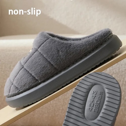 Herren Kuschelige Memory Foam Abnutzung Hausschuhe Leger Slipper Warm Haus Schuhe - Bild 6 von 25