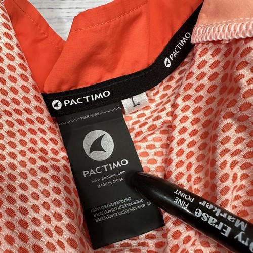 Pactimo Petunia Mafia Orange Cycling Vest Full Zip Lightweight Women's Sz L - Picture 4 of 10